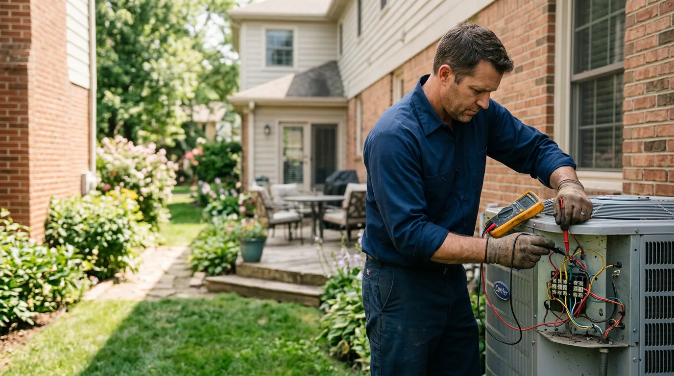 HVAC technician working near Dunfermline, IL